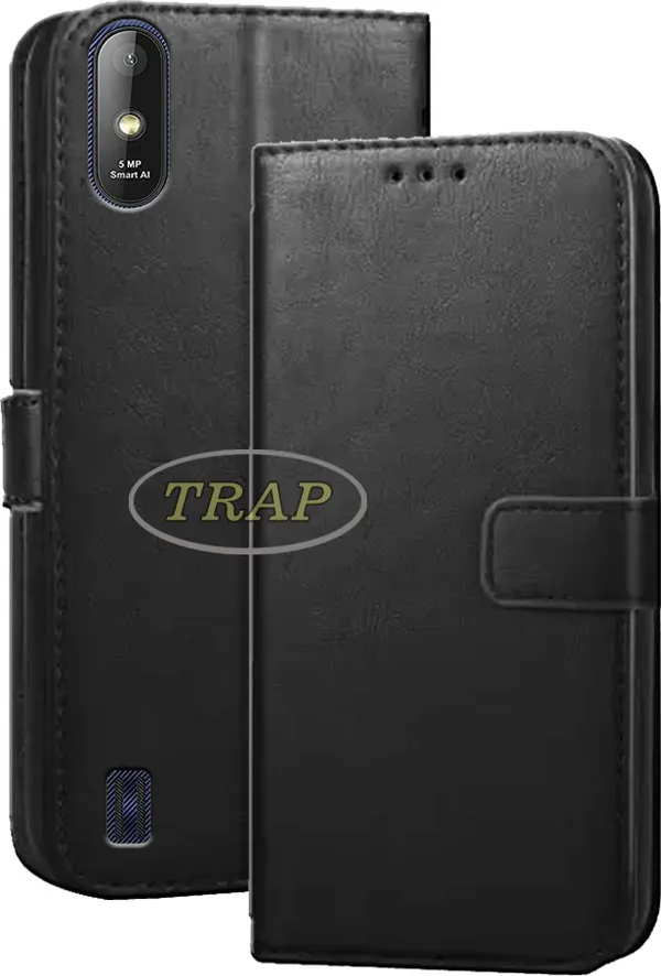 Black_Artificial_Leather_Lava_Z1_Flip_Cover