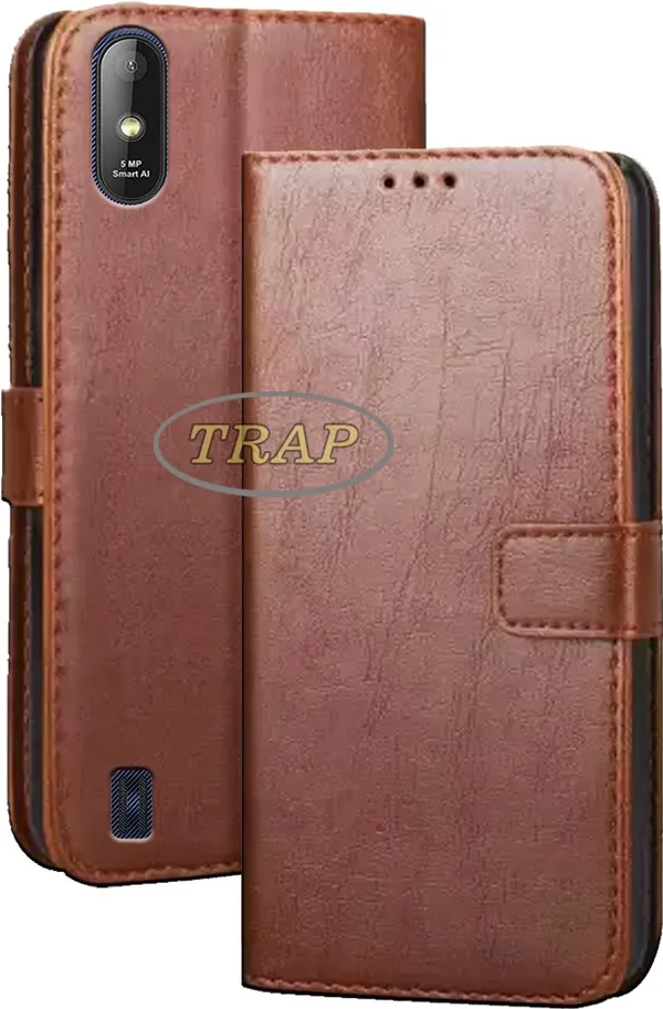 Brown_Artificial_Leather_Lava_Z1_Flip_Cover