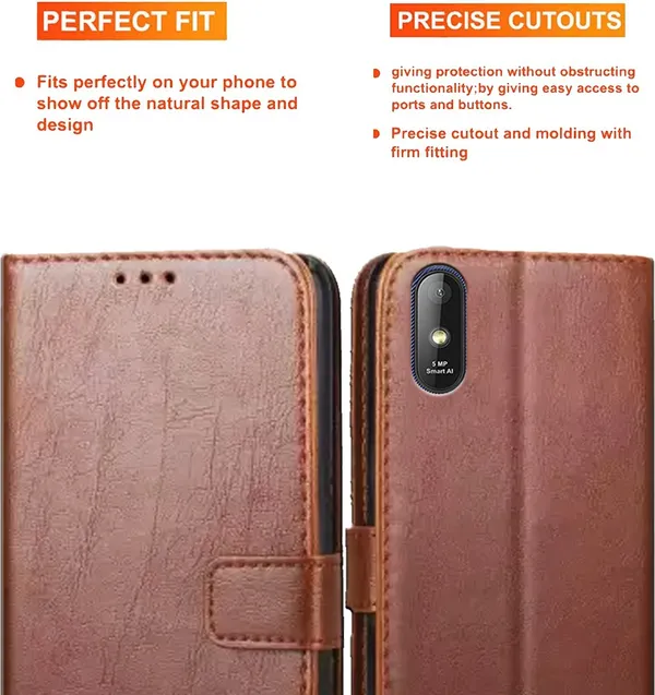 Brown_Artificial_Leather_Lava_Z1_Flip_Cover
