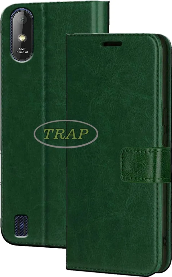 Green_Artificial_Leather_Lava_Z1_Flip_Cover