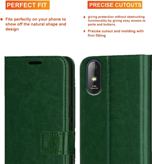 Green_Artificial_Leather_Lava_Z1_Flip_Cover