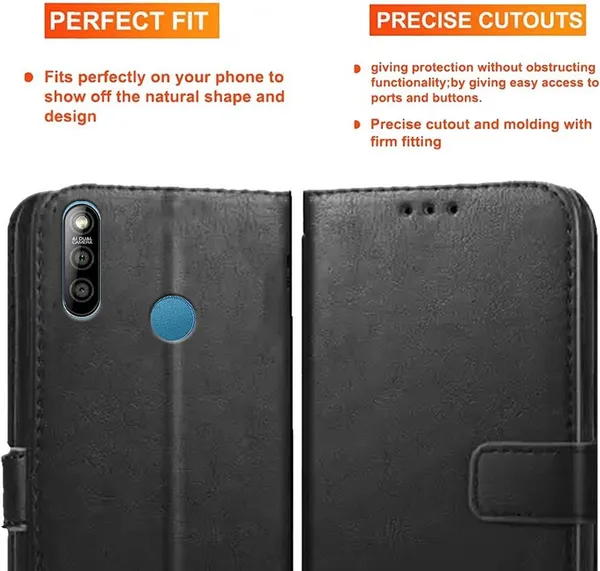 Black_Artificial_Leather_Lava_Z3_Back_Cover