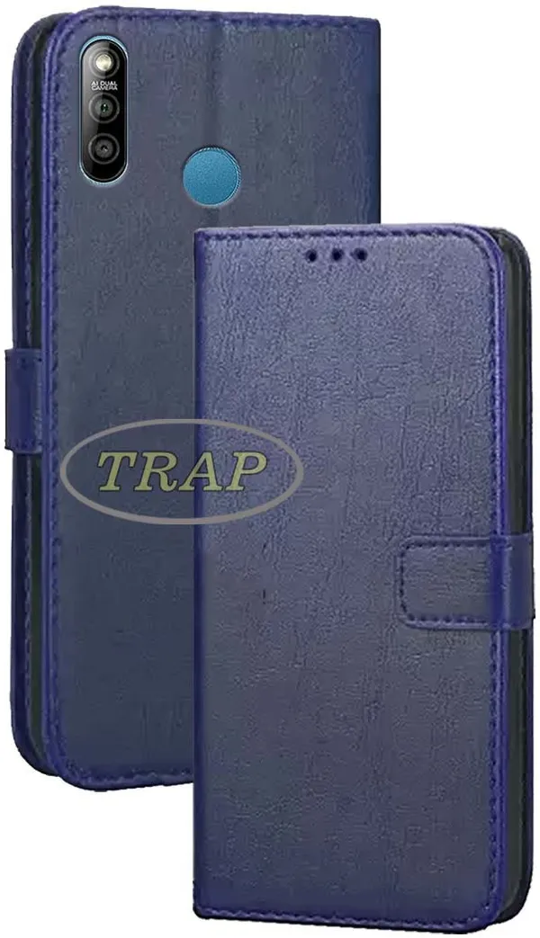 Blue_Artificial_Leather_Lava_Z3_Back_Cover