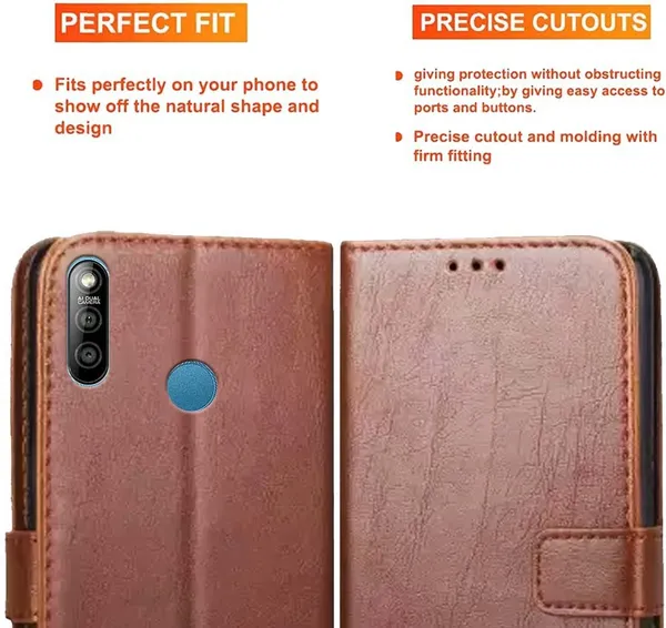Brown_Artificial_Leather_Lava_Z3_Back_Cover