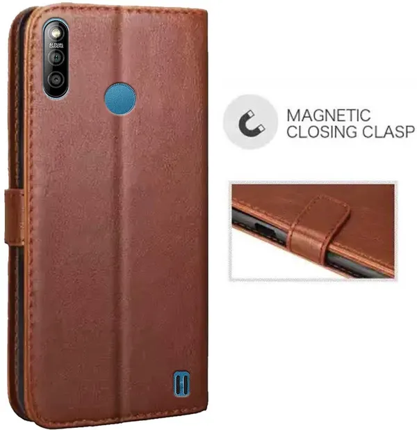Brown_Artificial_Leather_Lava_Z3_Back_Cover
