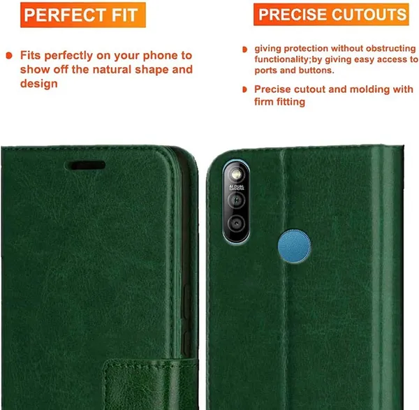 Green_Artificial_Leather_Lava_Z3_Back_Cover