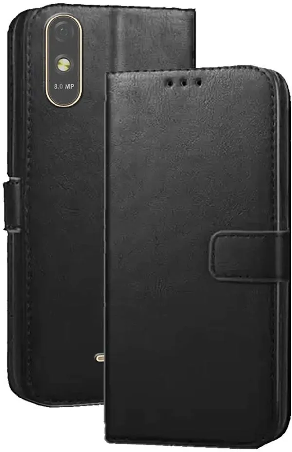 Black_Artificial_Leather_Lava_Z61_Pro_Flip_Cover