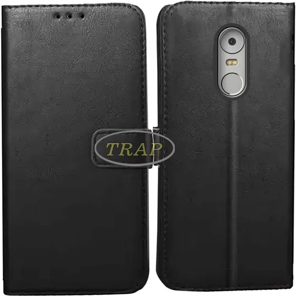Black_Artificial_Leather_Lenovo_K6_Note_Back_Cover