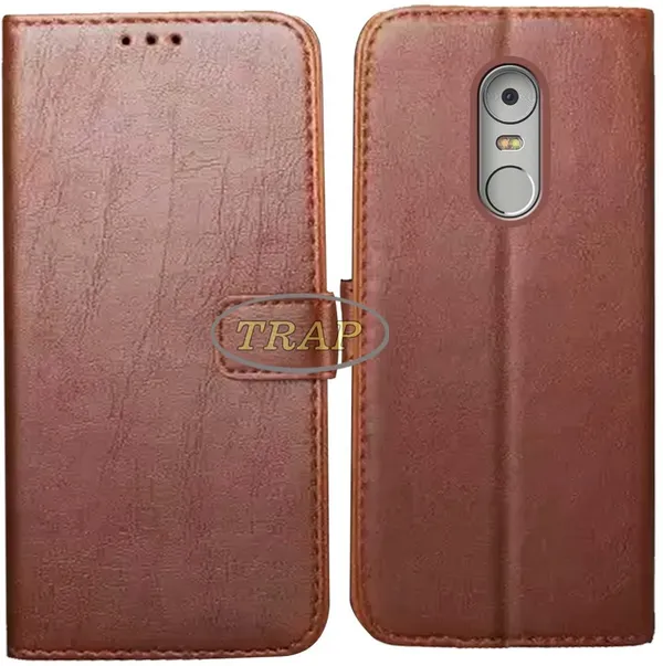Brown_Artificial_Leather_Lenovo_K6_Note_Back_Cover