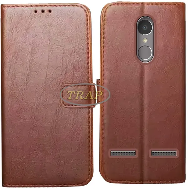 Brown_Artificial_Leather_Lenovo_K6_Power_Back_Cover