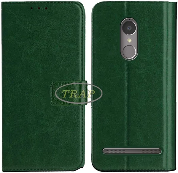 Green_Artificial_Leather_Lenovo_K6_Power_Back_Cover