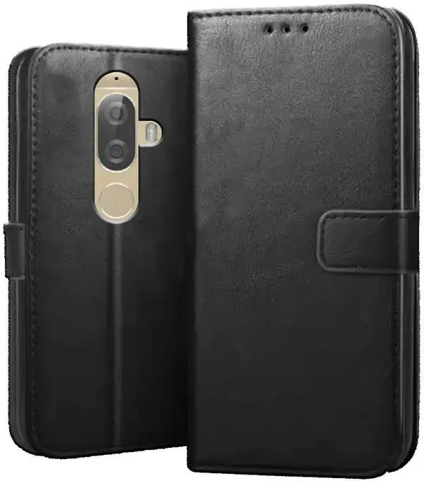 Black_Leather_Lenovo_K8_Plus_Flip_Cover