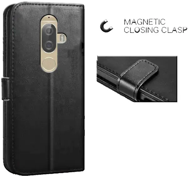 Black_Leather_Lenovo_K8_Plus_Flip_Cover