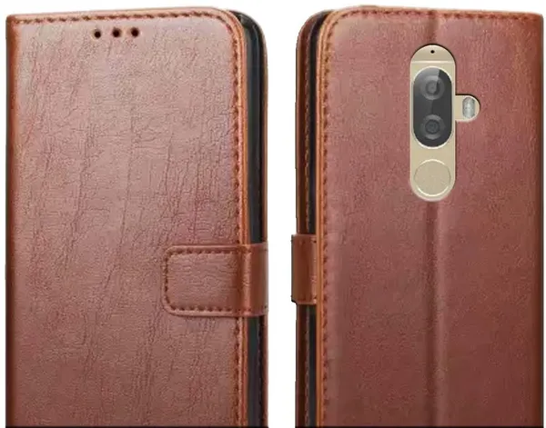 Brown_Leather_Lenovo_K8_Plus_Flip_Cover