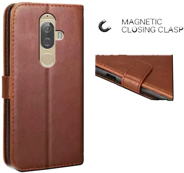 Brown_Leather_Lenovo_K8_Plus_Flip_Cover