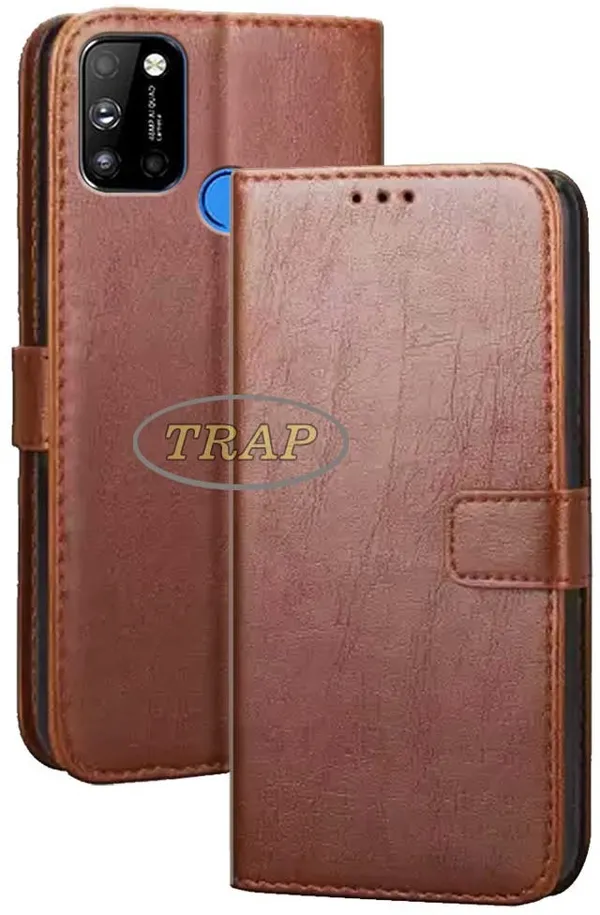 Brown_Artificial_Leather_LG_W41_Flip_Cover