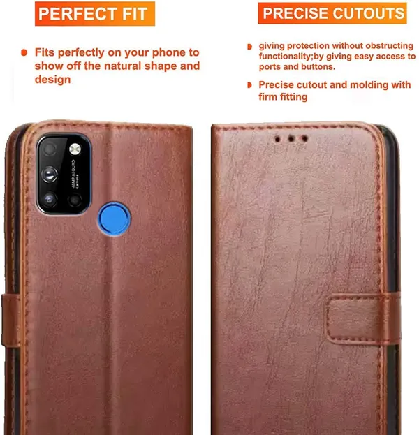 Brown_Artificial_Leather_LG_W41_Flip_Cover
