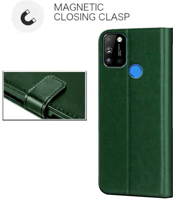 Green_Artificial_Leather_LG_W41_Flip_Cover