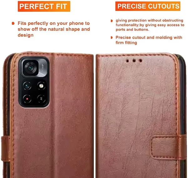 Brown_Artificial_Leather_Poco_M4_Pro_Back_Cover