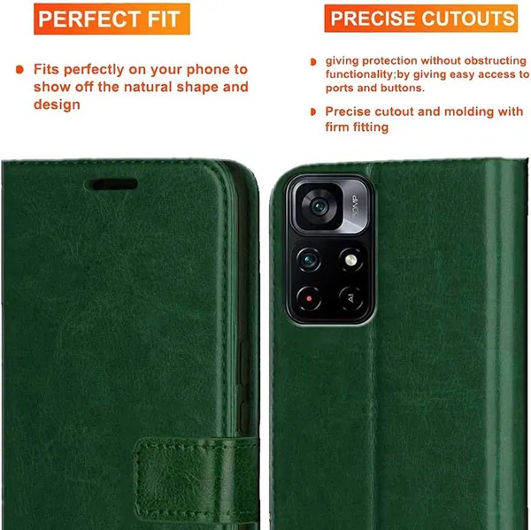 Green_Artificial_Leather_Poco_M4_Pro_Back_Cover