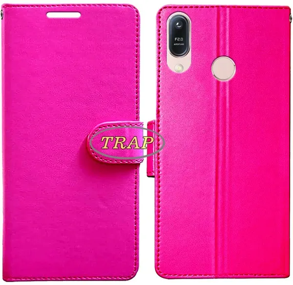 Pink_Artificial_Leather_Zenfone_Max_M1_Back_Cover