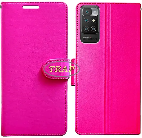 Pink_Artificial_Leather_Mi_10_Prime_Back_Cover