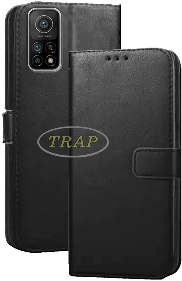 Black_Artificial_Leather_Xiaomi_Mi_10T_Flip_Cover