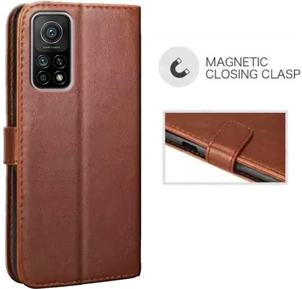 Brown_Artificial_Leather_Xiaomi_Mi_10T_Flip_Cover