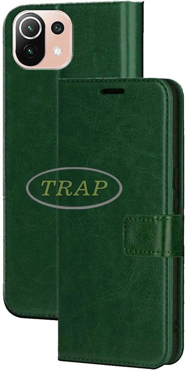Green_Artificial_Leather_Mi_11_Lite_Ne_5G_Back_Cover