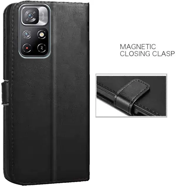 Black_Artificial_Leather_Mi_Note_11T_Back_Cover