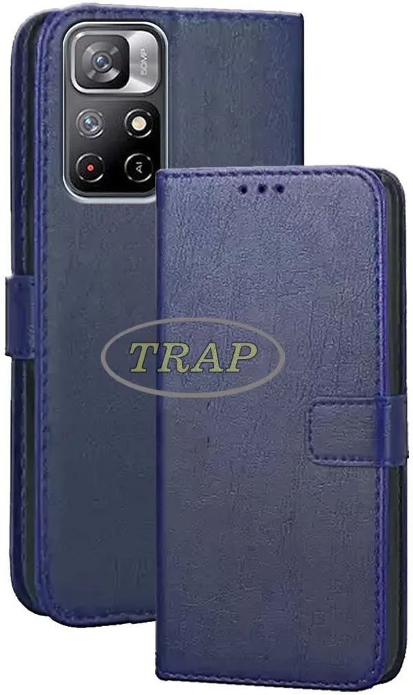 Blue_Artificial_Leather_Mi_Note_11T_Back_Cover