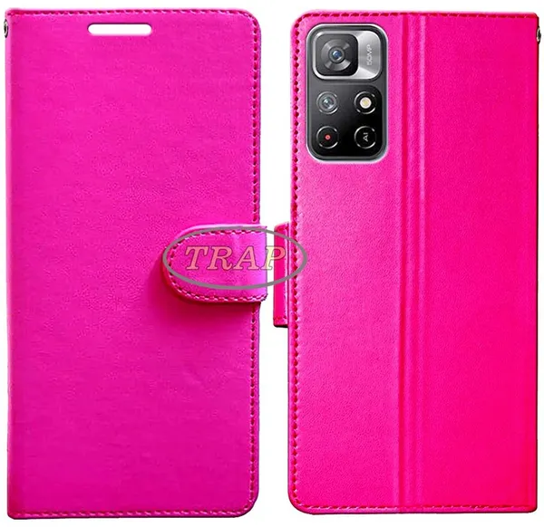 Pink_Artificial_Leather_Mi_Note_11T_Back_Cover