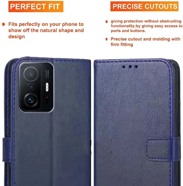 Blue_Artificial_Leather_Mi_11T_Pro_Back_Cover