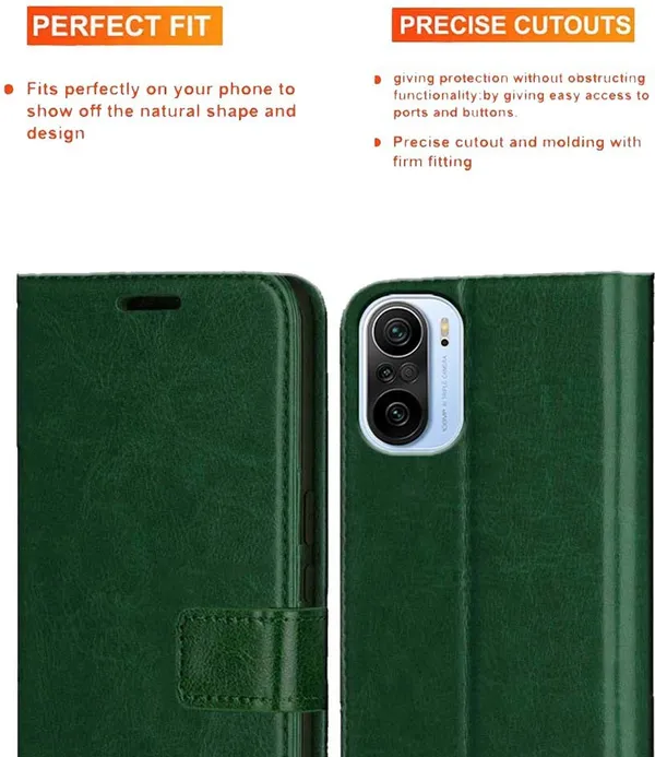 Green_Artificial_Leather_Xiaomi_Mi_11X_Pro&Redmi_11X_Pro_Flip_Cover