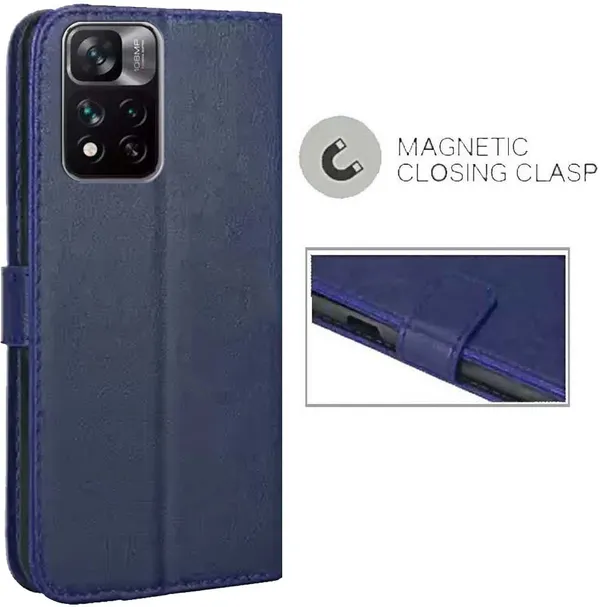 Blue_Artificial_Leather_Mi_11i_Back_Cover