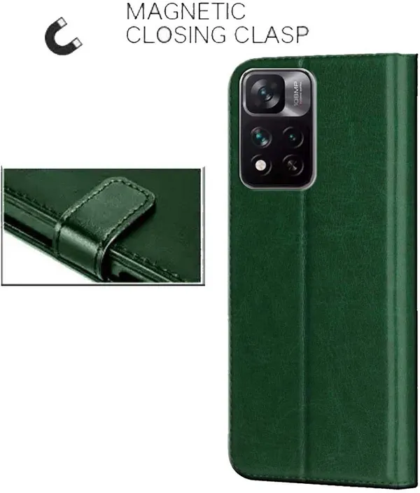 Green_Artificial_Leather_Mi_11i_Back_Cover