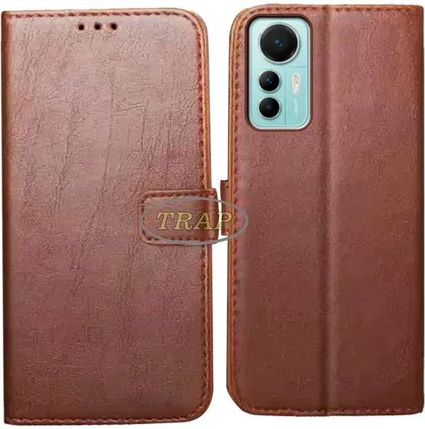 Brown_Artificial_Leather_Mi_12_Lite_Back_Cover