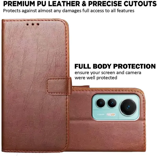Brown_Artificial_Leather_Mi_12_Lite_Back_Cover