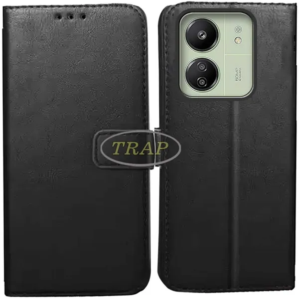 Black_Artificial_Leather_Mi_13C_4G_Back_Cover