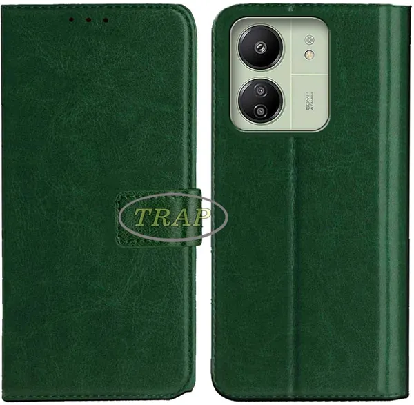 Green_Artificial_Leather_Mi_13C_4G_Back_Cover