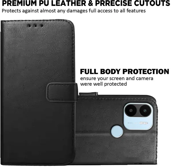 Black_Artificial_Leather_Mi_A1_Plus_Back_Cover