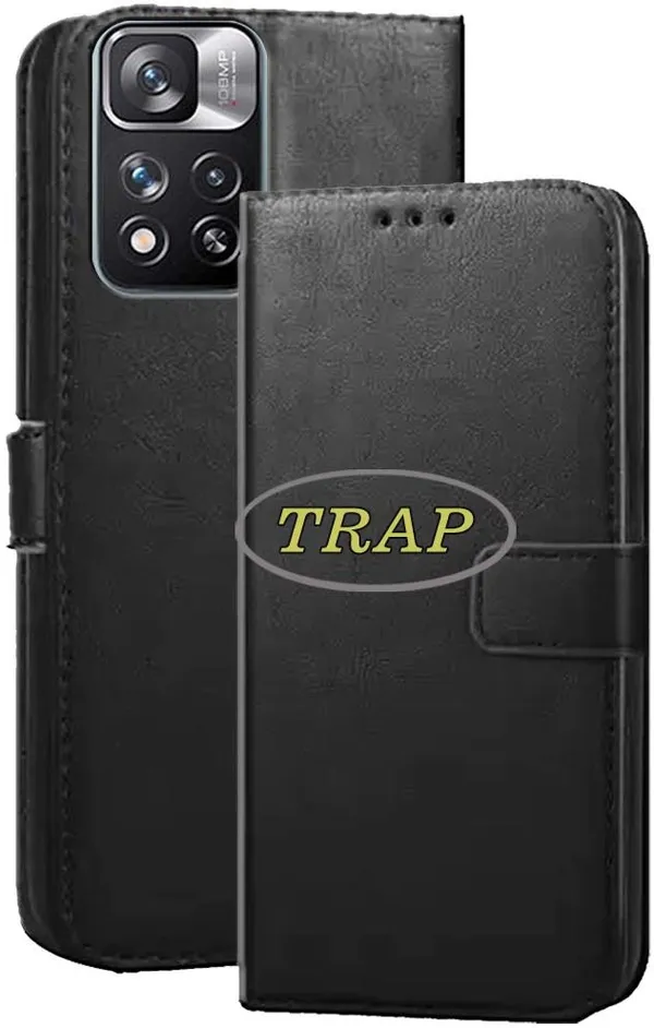 Black_Artificial_Leather_Mi_Note_11_Pro_Plus_Back_Cover