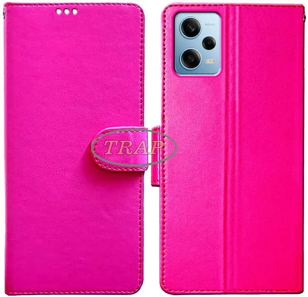 Pink_Artificial_Leather_Mi_Note_12_Pro_5G_Back_Cover