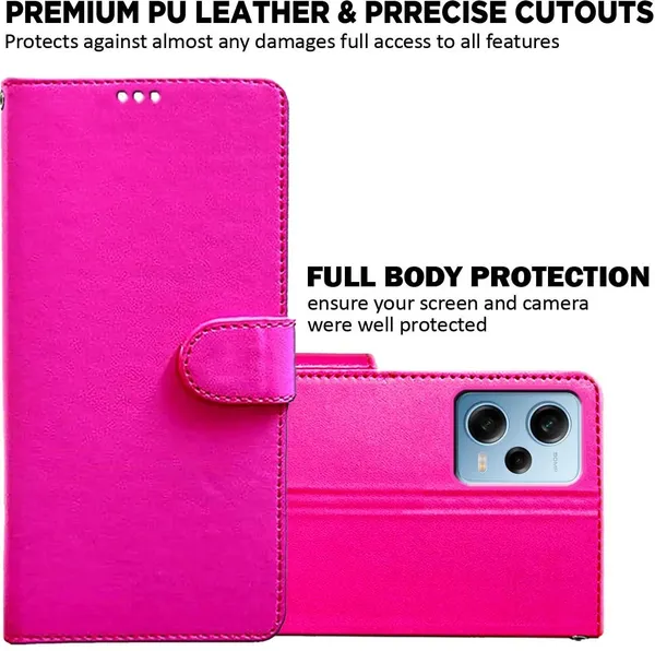 Pink_Artificial_Leather_Mi_Note_12_Pro_5G_Back_Cover
