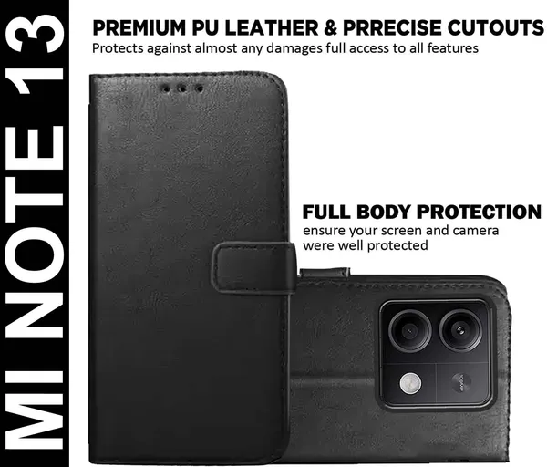 Black_Artificial_Leather_Mi_Note_13_Back_Cover