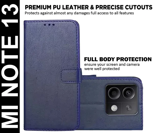 Blue_Artificial_Leather_Mi_Note_13_Back_Cover