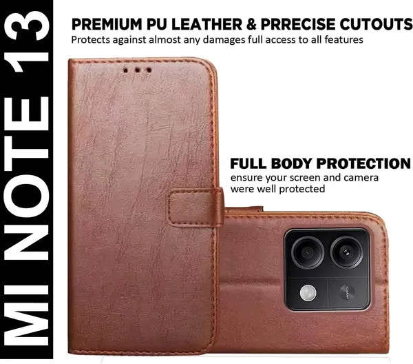 Brown_Artificial_Leather_Mi_Note_13_Back_Cover
