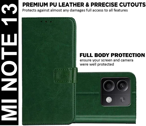 Green_Artificial_Leather_Mi_Note_13_Back_Cover