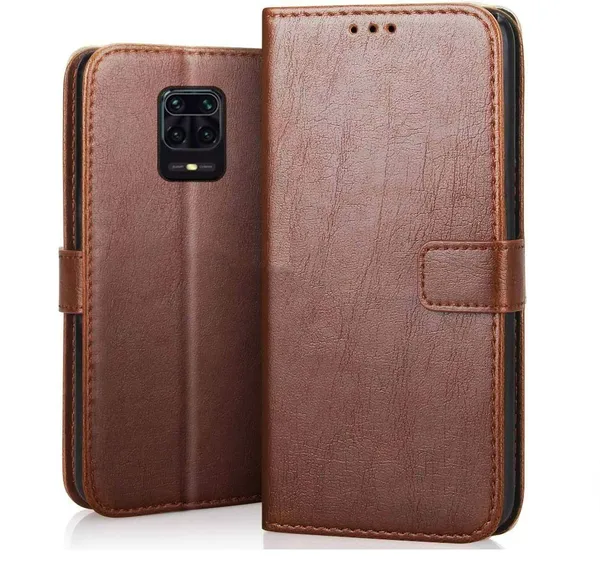 Brown_Leather_Xiaomi_Redmi_Note_9_Pro&Xiaomi_Redmi_Note_9_Pro_Max_Flip_Cover