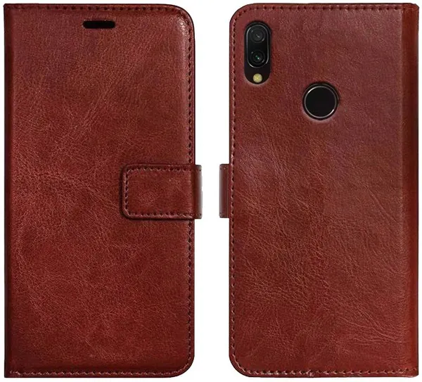 Brown_Artificial_Leather_Mi_Redmi_7_Wallet_Case_Cover